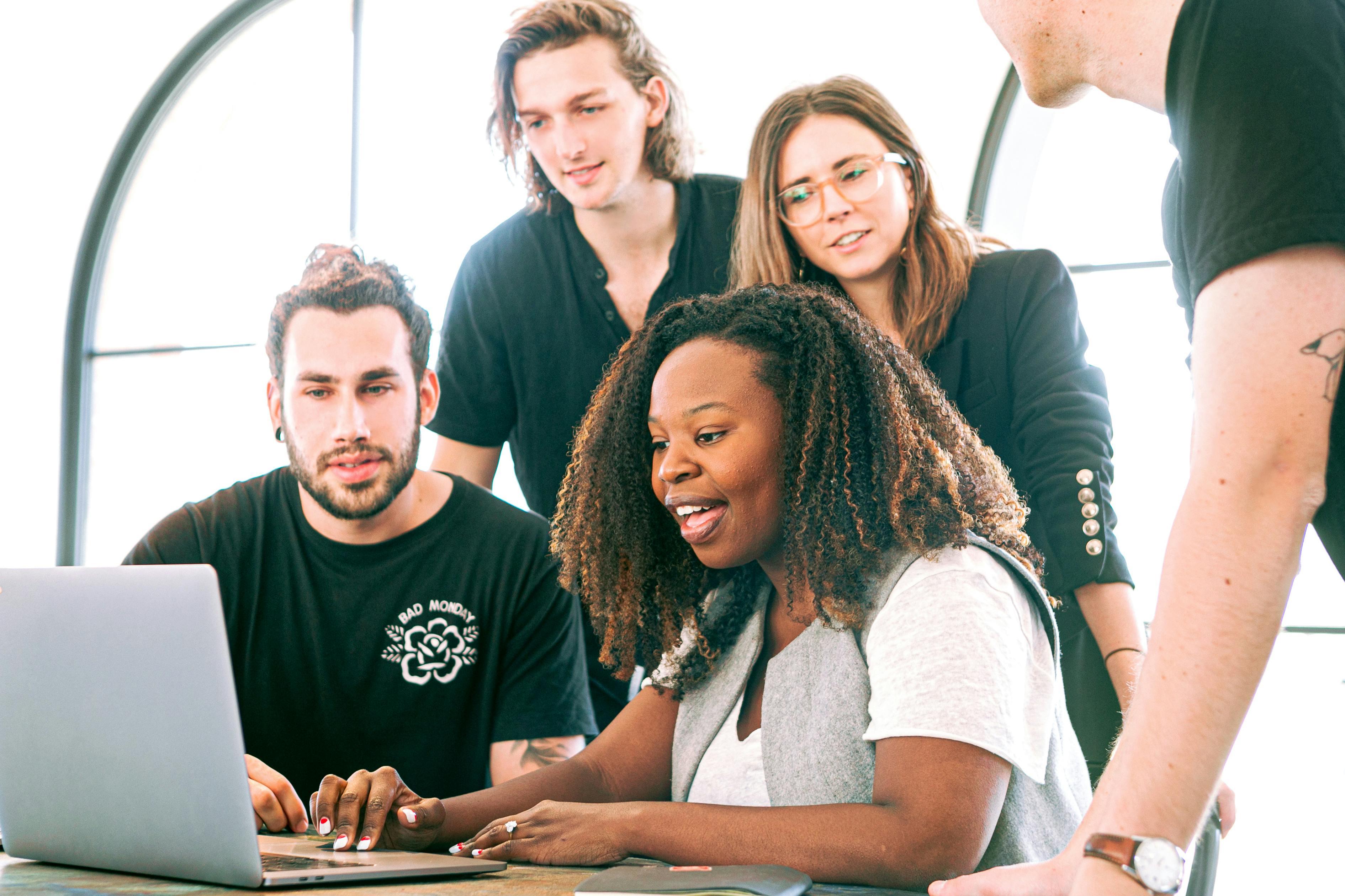 International team working remotely