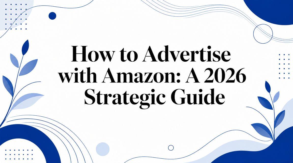 How to Advertise with Amazon: A 2026 Strategic Guide