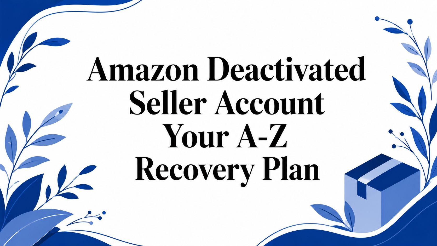 Amazon Deactivated Seller Account Your A-Z Recovery Plan