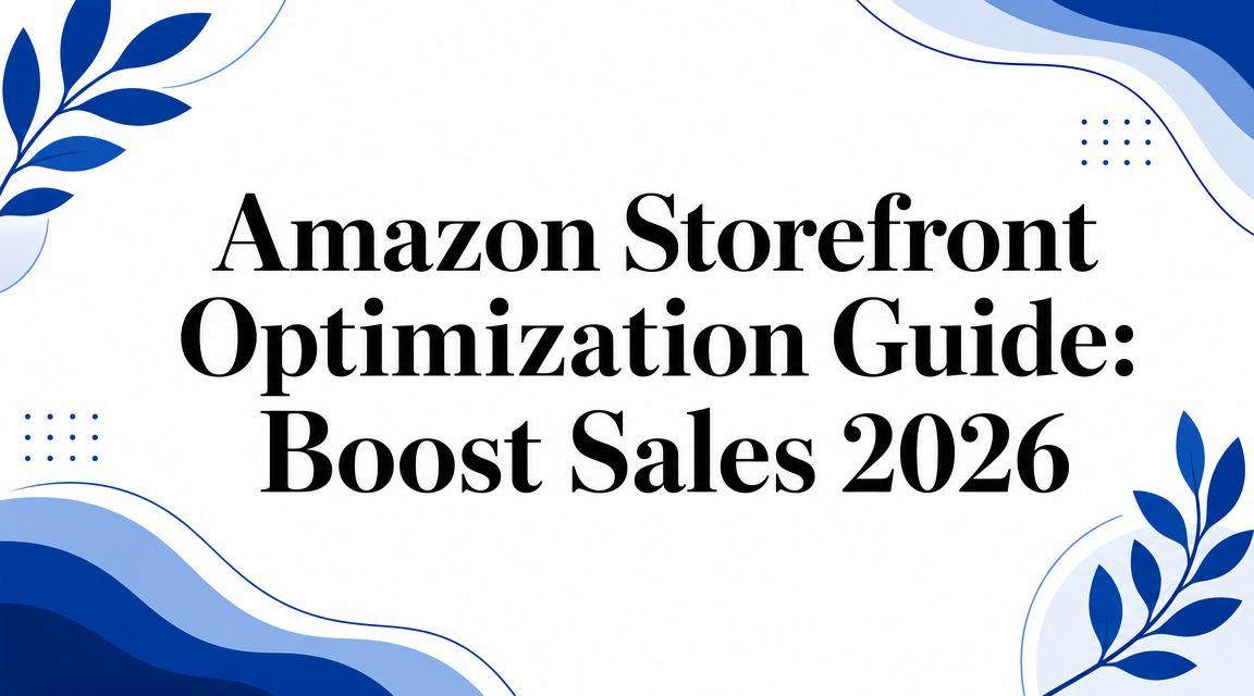 Amazon Storefront Optimization Guide: Boost Sales 2026