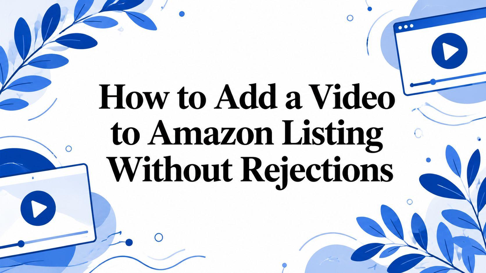 How to Add a Video to Amazon Listing Without Rejections