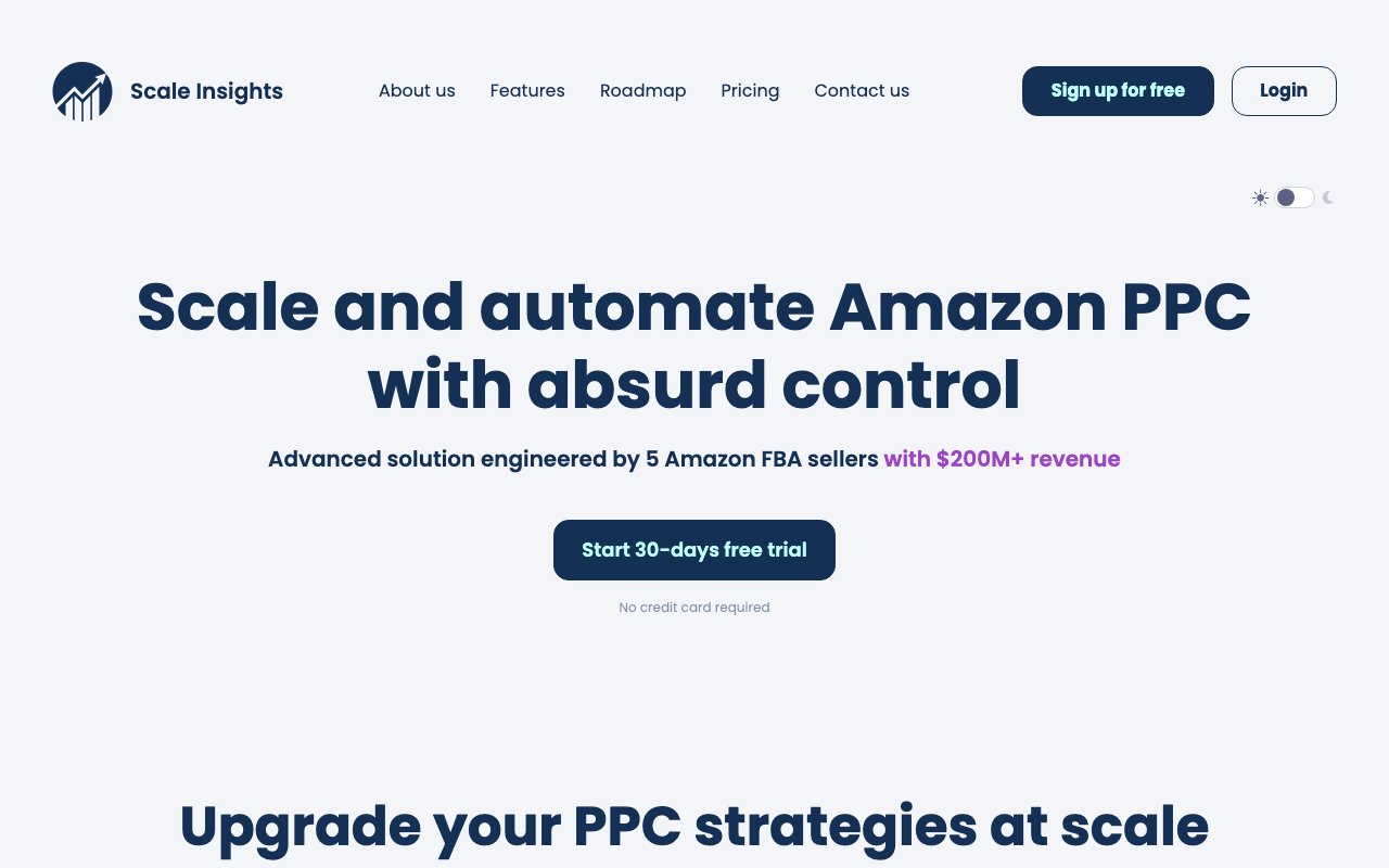 Scale Insights Amazon PPC Software